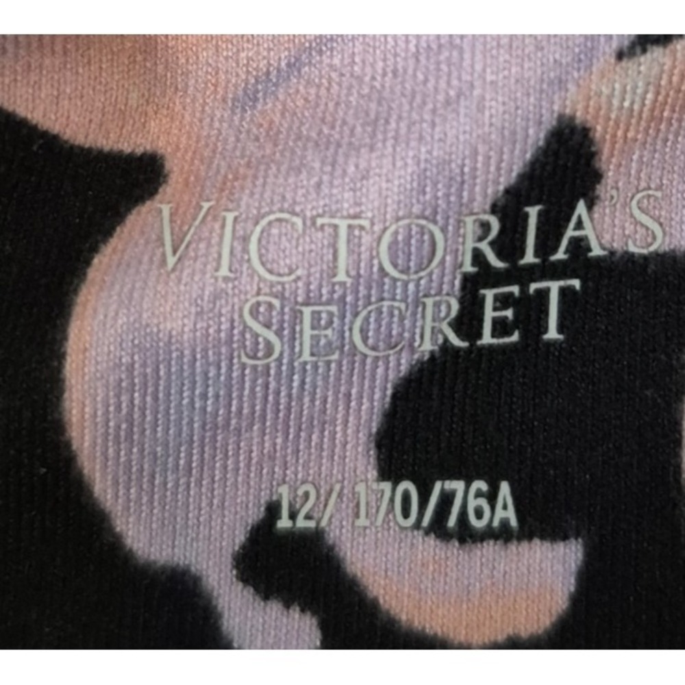 Victoria Secret Leggings Womens‎ Size12 Black Floral Print Essential - Picture 2 of 6